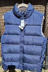 Gap Kids Boys Puffer Vest Size XXL Navy Cold Control Full Zip, NWT - Picture 1 of 3