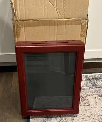 NEW ADIR Mahogany Suggestion Mail Donation Drop Box W Keys Wall Mount Or Stand - Image 1 of 4