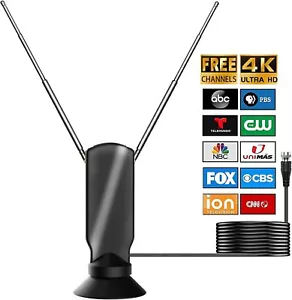 TV Antenna for Smart TV, 360ยฐ Reception Digital HD Antenna Without Cable Indoor - Picture 1 of 7