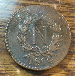 1814 Antwerp 5 Centimes Nice Original Fine+ KM-4.1 One-Year Type CHRC - Picture 1 of 2