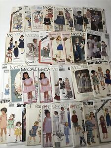 Lot of 114 Vintage Sewing Clothing Patterns Girls  70s 80s 90s Cut Multi Sizes