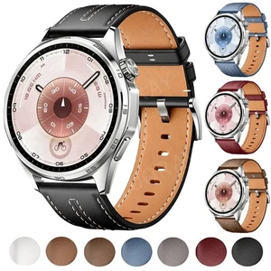 22mm Leder Armband Ersatzband für Huawei Watch GT 6 5 4 3 2 2e Pro 46mm 4 3 Pro - Picture 1 of 24