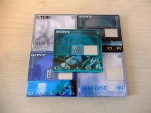 5 Minidisc SONY 74 et 80 / worldwide shipping - Photo 1/6