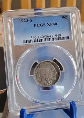 1923 S Buffalo Nickel PCGS XF40 - Image 1 of 2