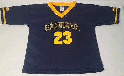 Camiseta Franklin Vintage Años 90 Michigan Wolverines Juvenil Azul #23 Talla Med ~ Usada  Foto 1 de 4