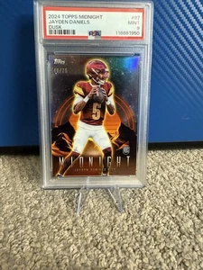 2024 TOPPS MIDNIGHT JAYDEN DANIELS ROOKIE DUSK RC /75 COMMANDERS SP PSA 9 - Picture 1 of 2