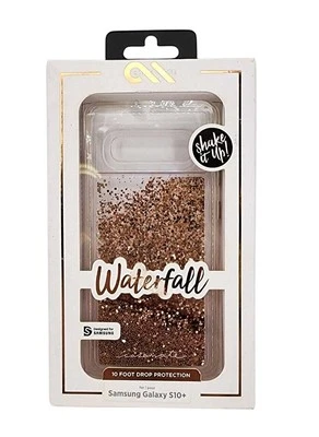Funda de teléfono Case Mate Waterfall para Samsung Galaxy S10+ S10 Plus - Dorada Foto 1 de 4