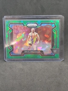 2024 Panini Prizm WWE Green Cracked Ice Bron Breakker - Picture 1 of 2