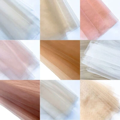 1Yard Brown Series Net Tulle Fabric Mesh DIY Sewing Dress Pageant Craft Material - Image 1 of 4