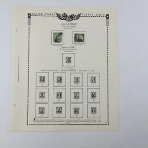 Vintage US Postal Issues Postage Stamp Minkus Pg 34 1925 Harrison Green - Bild 1 von 2