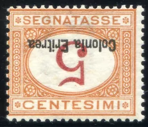 Colonie Italiane Eritrea 1920 Segnatasse n. 14a ** varietà (m3108) - Foto 1 di 3