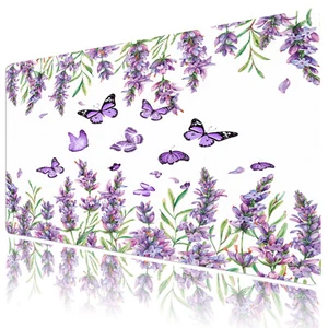 Butterfly Mouse Pad Plant Purple Floral Mouse Pad for Keyboard and Desk Mat - Picture 1 of 6