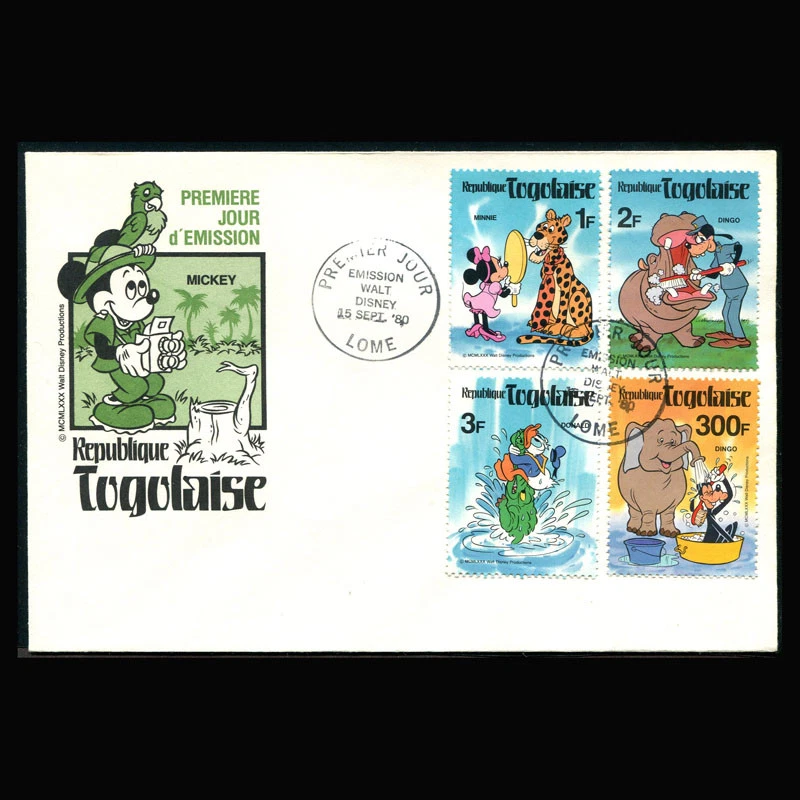 Disney FDC Togo, 1980 Environment, Disney Characters - Image 1 of 1