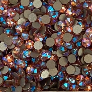 ROSE PEACH SHIMMER 20ss 5mm IHC Austrian 2088 Flatback Rhinestones 36 144 1440 - Picture 1 of 5