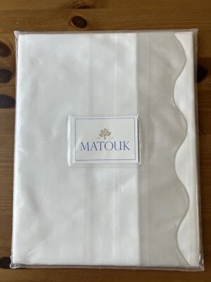 Matouk Full/Queen Flat 94 x 112 Carolina Silver Foto 1 de 3