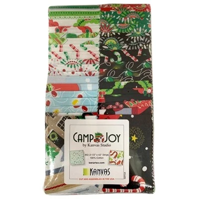 Tiras de tela Benartex Strip-pies Camp Joy Navidad Invierno (40) 2,5" Foto 1 de 2