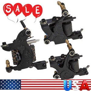 3-pack Tattoo Coil Machine Shader Liner Tattoo Machines Iron 10 Wrap Coils Kit-1 - Picture 1 of 7