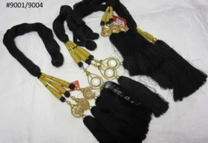 Trenza de pelo Parandi de hilo negro de diseñador indio Paranda 998 9004 - Imagen 1 de 13