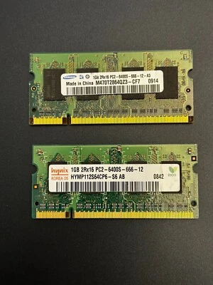 1GB RAM Memory PC2-6400 (DDR2-800) 1 GB SODIMM 800 MHz PC2-6400 - Image 1 of 4