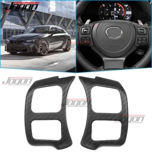 Steering Wheel Cover Trim For Lexus IS 300 350 500 F Sport 2016-25 Matte Carbon - Foto 1 di 11