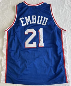 Joel Embiid Philadelphia 76ers Rare Signed Auto Jersey NBA MVP Star IPA COA - Picture 1 of 7