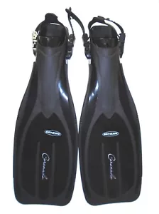 Aletas de tacón abierto Genesis Coronado para buceo snorkel talla M-L NEGRAS - Imagen 1 de 11