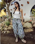 NWT $98 Free People Afterglow Paisley Woven Joggers Size XS