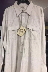 Men's XXL Western Pearl Snap Long Sleeve Shirt - Cripple Creek Brand - Picture 1 of 8
