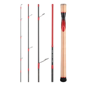 DJ Travel Spinning Fishing Rod 6' 6'6'' 7' 2-8lb Light Carbon Trout Rod 5 Piece - Picture 1 of 11