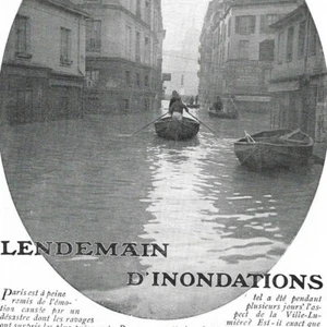 Paris - Lendemain d'Inondations - - Article de presse 1910 - Picture 1 of 4