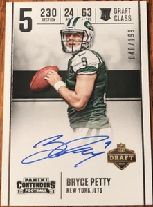 2015 Panini Contenders Draft Class Autographs Bryce Petty #DC-BP2 #’d 040/199 - Picture 1 of 2