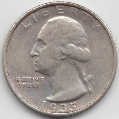 1935 S Washington Quarter, XF-AU, RPM - Image 1 of 4