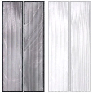 WHITE & BLACK Auto Mesh Hands-Free Door Screen net Anti Bug w/ Magnets no Box - Picture 1 of 6