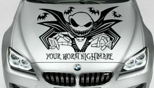 NIGHTMARE BEFORE CHRISTMAS JACK SKELLINGTON VINYL DECAL SIDE HOOD CAR TRUCK - Picture 1 of 1