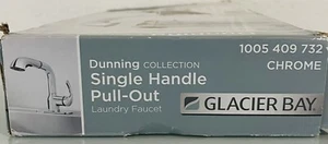 Dunning Single-Handle Pull-Out Laundry Faucet with Dual Spray Function in Chrome - Picture 1 of 2