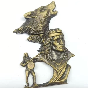 1 piece Native American brass stamp stickers suitable for ZIPPO - Picture 1 of 6