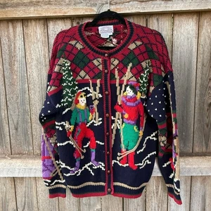 Vintage Traditional Trading Co Christmas Cardigan - L - Picture 1 of 3
