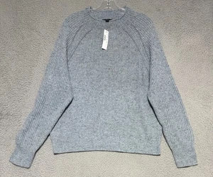 NEU J Crew Merinowollmischung Stehkragen Pullover Damen Large blau - Bild 1 von 8