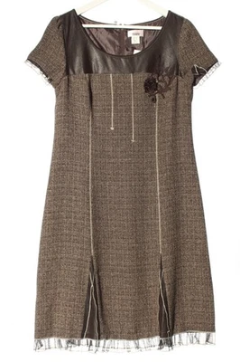 LINEA TESINI Vestido línea A Mujeres Vestido Talla EU 40 marrón look casual - Imagen 1 de 4