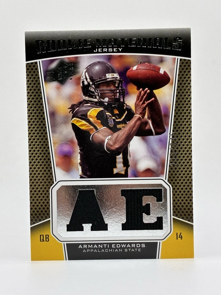 2010 SPx Rookie Materials Armanti Edwards #RM-AE/375 (MEM, RC) Appalachian State - Image 1 of 4