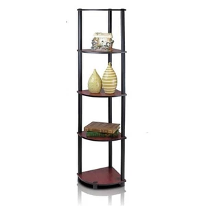 Furinno Turn-N-Tube 5 Tier Corner Display Rack Multipurpose Shelving Unit- Da... - Picture 1 of 1