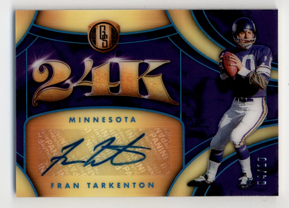 2020 Panini Gold Standard 24K Autographs Platinum #10 Fran Tarkenton Auto /10 - Image 1 of 1