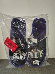 Baltimore Ravens Mens Foco NFL Team Color Slippers-New in Plastic - Picture 1 of 6