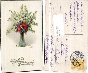 79142,Namenstag Blumen Vase Sehr schöne AK - Picture 1 of 1