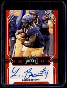 2022 LEAF DRAFT AUTOGRAPHS LEDDIE BROWN AUTO WEST VIRGINIA MOUNTAINEERS #BA-LB1 - Picture 1 of 2