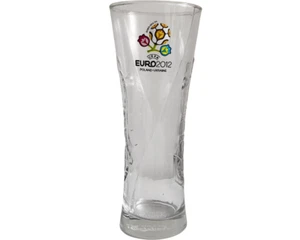 Carlsberg UEF UEFA EURO 2012 Poland - Ukraine .5 L. Embossed Beer Glass tall New - Bild 1 von 1