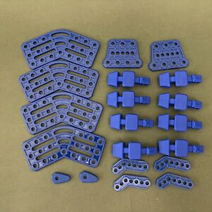 Meccano Tech 16404 Maker System Robot 20 Replacement Add-on Parts Piece Blue Lot