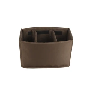Brown Camera Bag Insert Protect Case Partition Dividers For Canon Nikon Sony - Picture 1 of 7