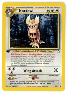 Noctowl 42/111 1. Edition Neo Genesis Pokemon Karte - Bild 1 von 3