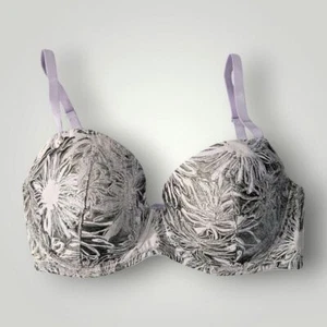 Reggiseno donna Victoria's Secret 32DDD floreale jacquard dettaglio ferretto leggermente imbottito - Foto 1 di 9